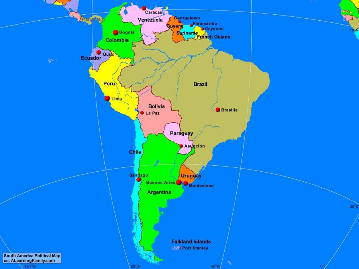 Mapa de Lima sur américa