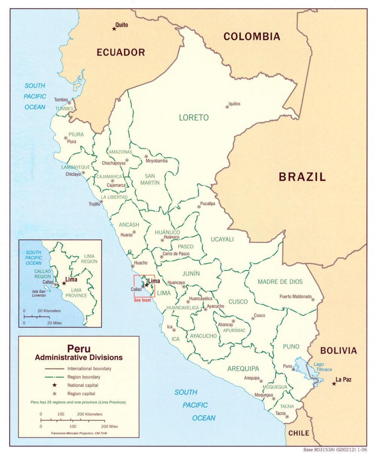 Mapa de Lima centro de tecnología de la