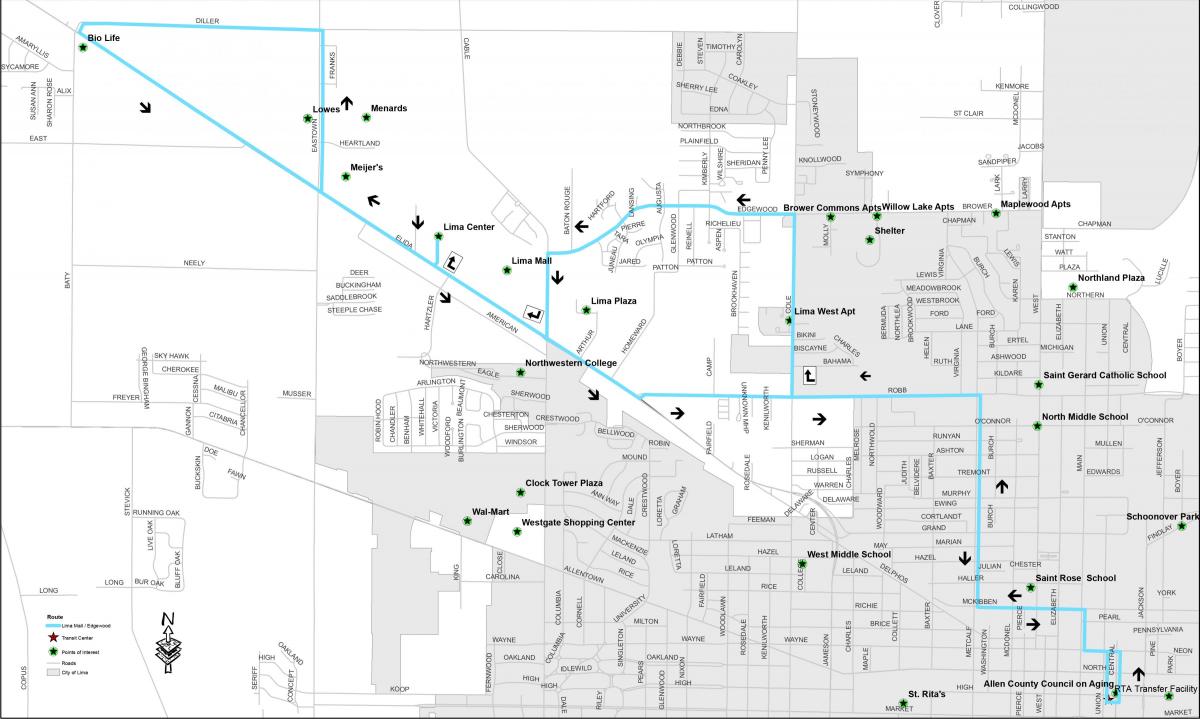 Mapa de Lima centro comercial