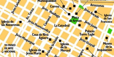 Mapa de la ciudad de Lima perú