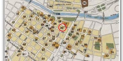 Mapa del centro histórico de Lima