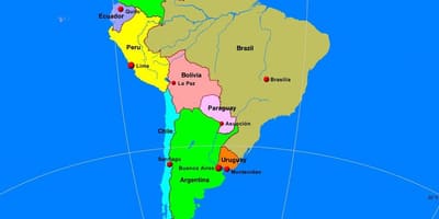 Mapa de Lima sur américa